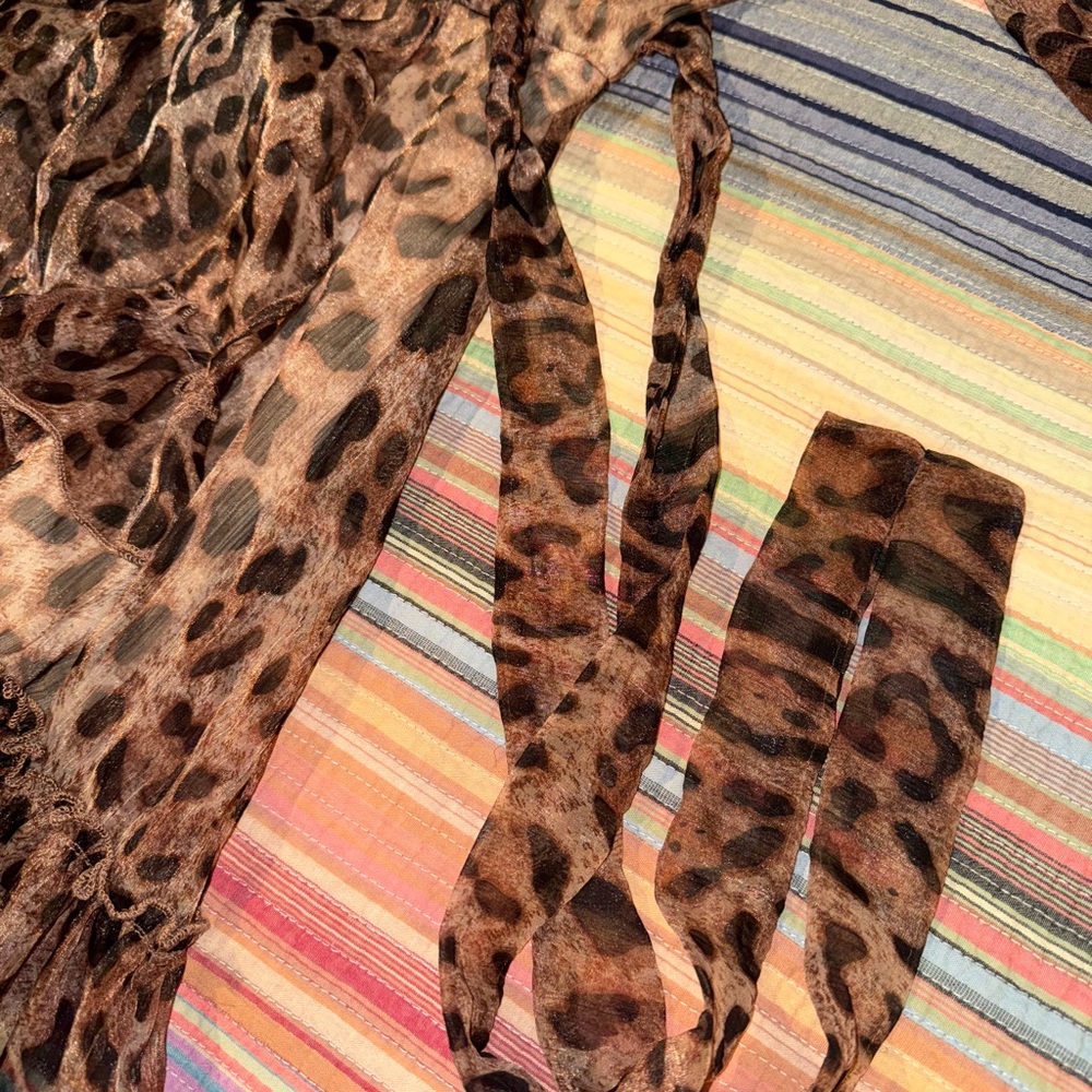 Boohoo Leopard Ruffle Shift Dress - Picture 7 of 10